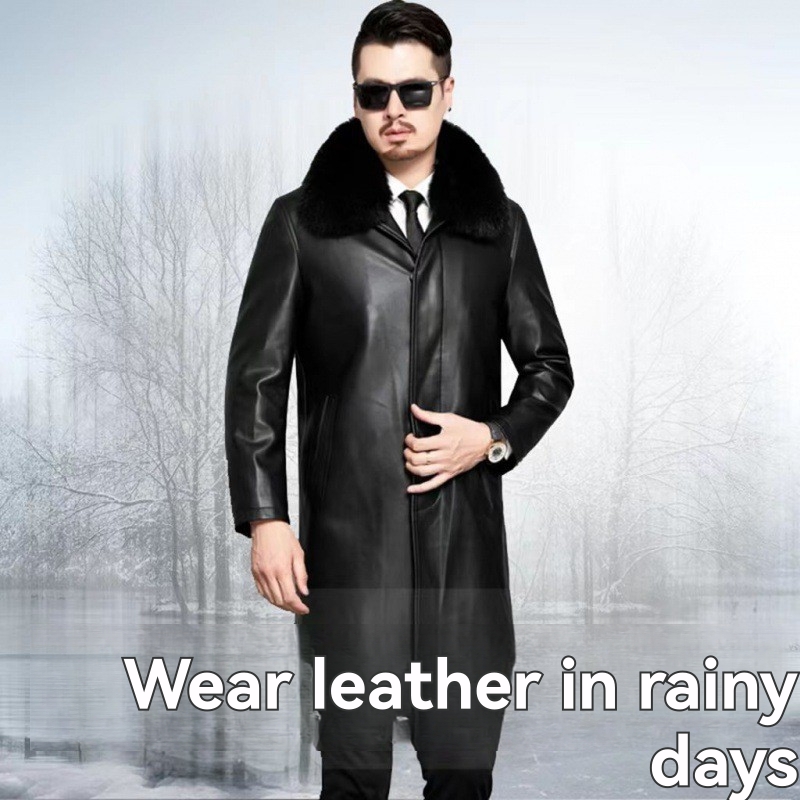 Coats & Jackets |  Mens Shearling-Trimmed Leather Bomber Jacket Clothing Coats & Jackets