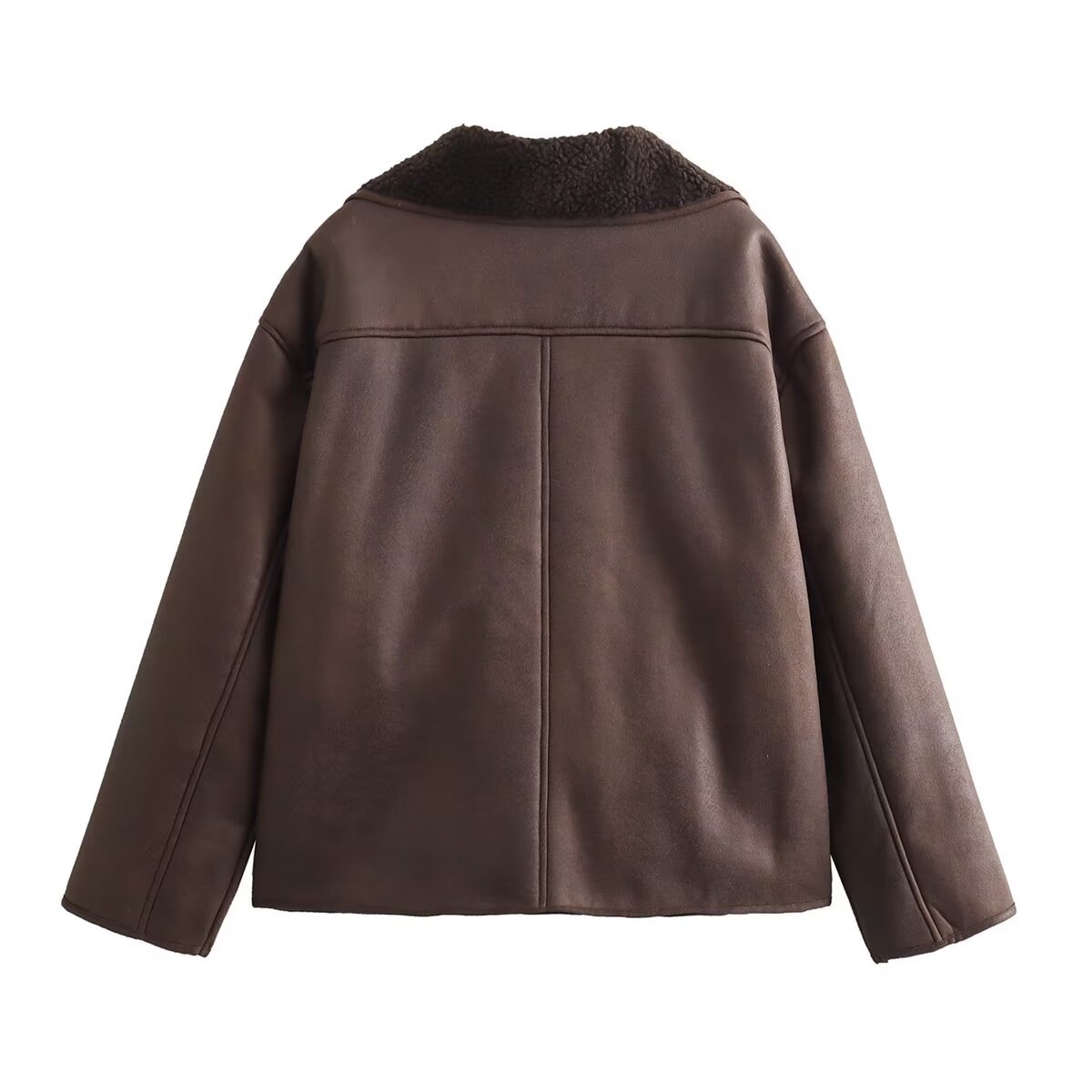 Coats & Jackets |  Womens Oversized Shearling Aviator Jacket Clothing Coats & Jackets