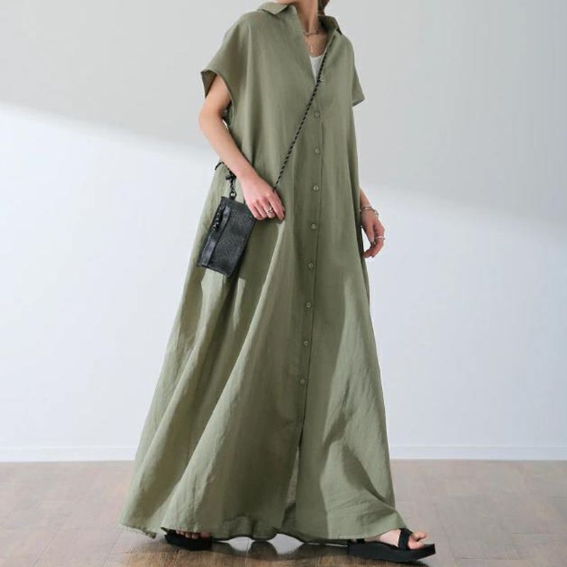 Dresses & Jumpsuits |  Womens Oversized Silk Midi Shirt Dress Clothing Dresses & Jumpsuits