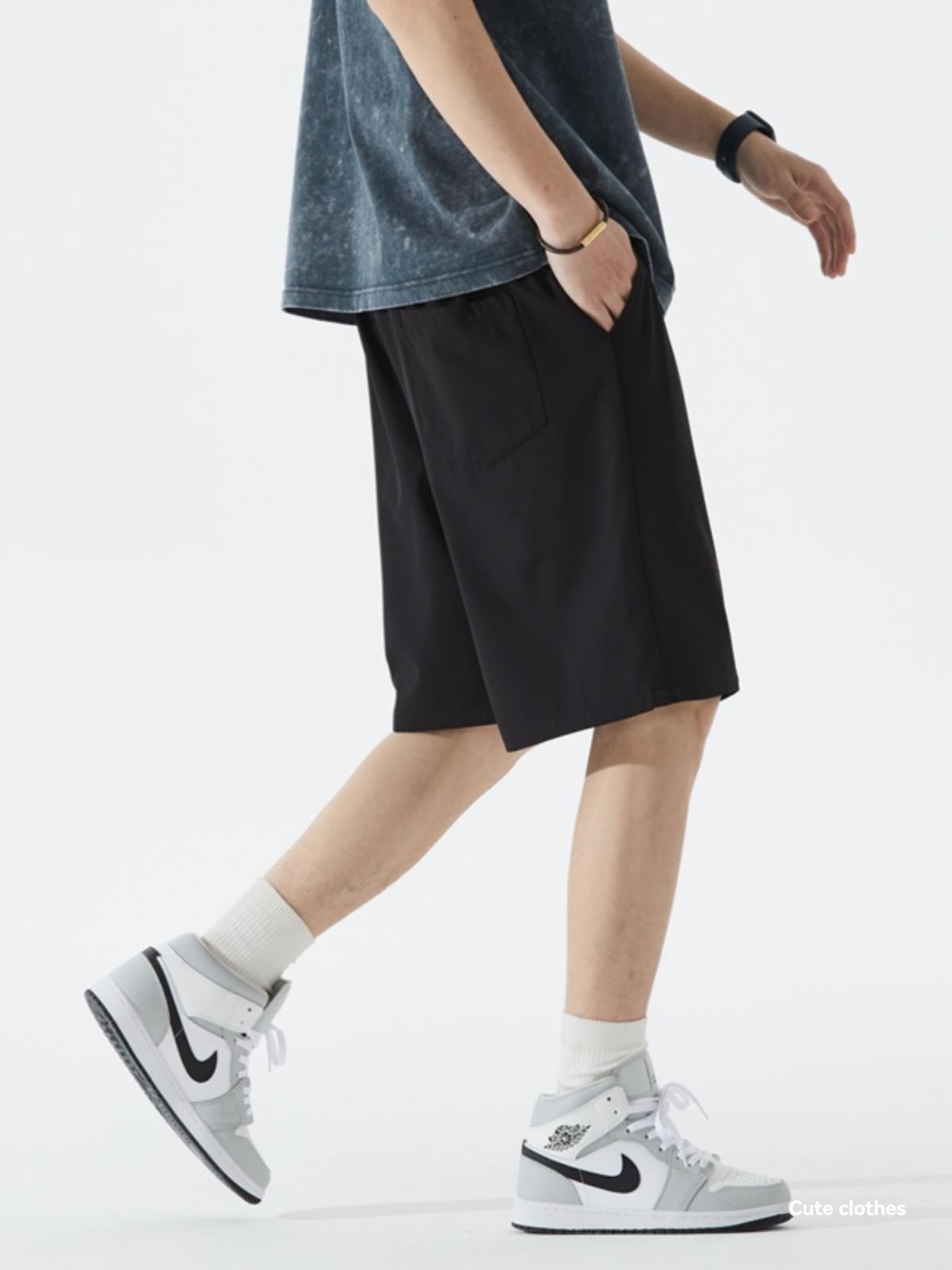 Pants |  Mens Elasticated Cotton Shorts Clothing Mens