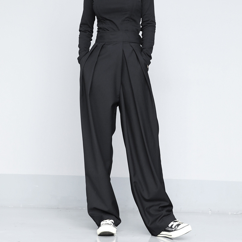 Pants |  Womens Belted Wrap-Front Wool Pants Clothing Pants