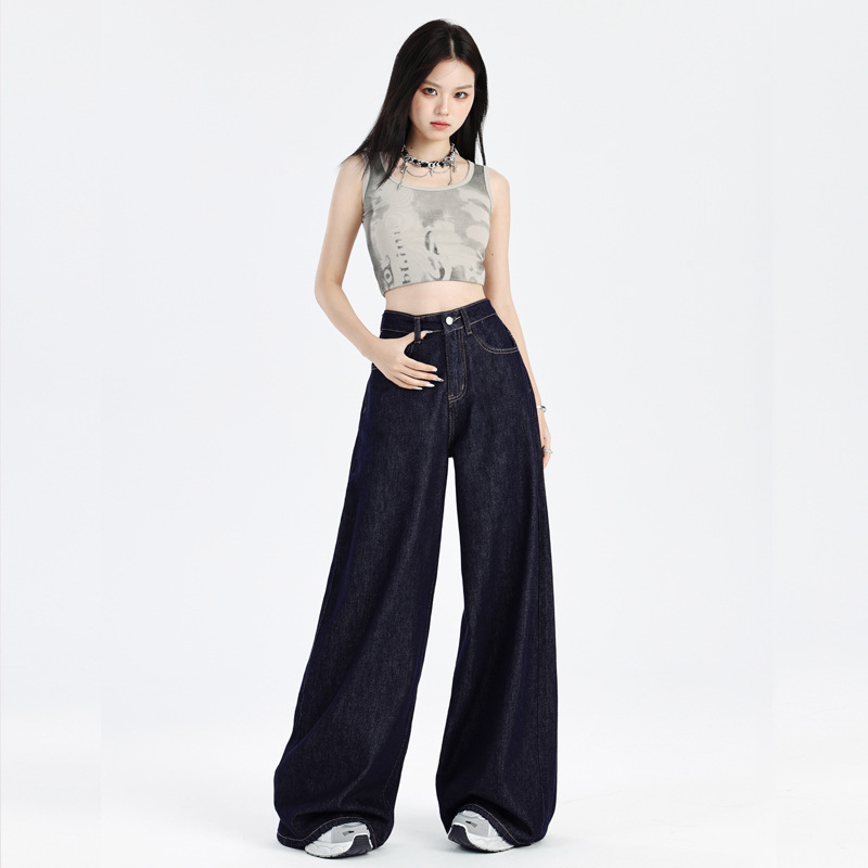 Pants |  Womens Extra Wide-Leg Drawstring Denim Pants Clothing Pants