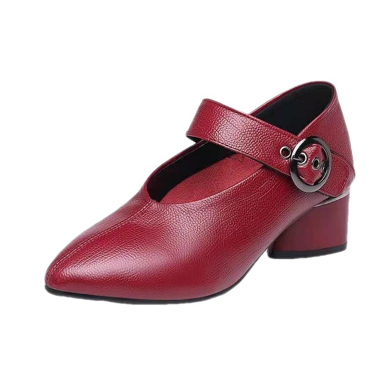 Shoes |  Womens Block-Heel Leather Mary-Jane Pumps Accessories Shoes