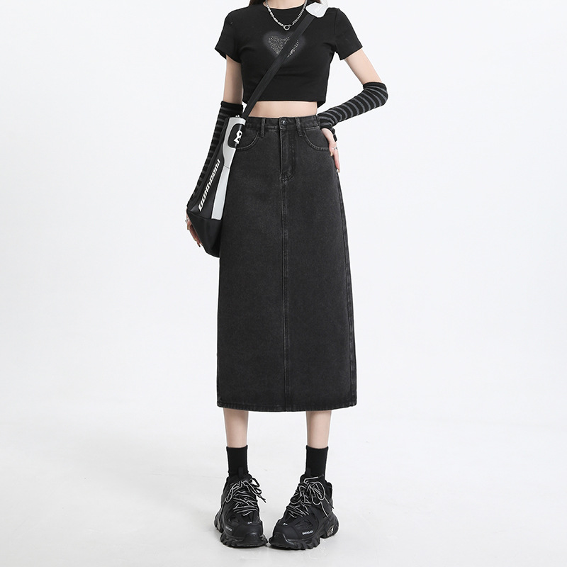 Skirts |  Womens A-Line Denim Midi Skirt Clothing Skirts