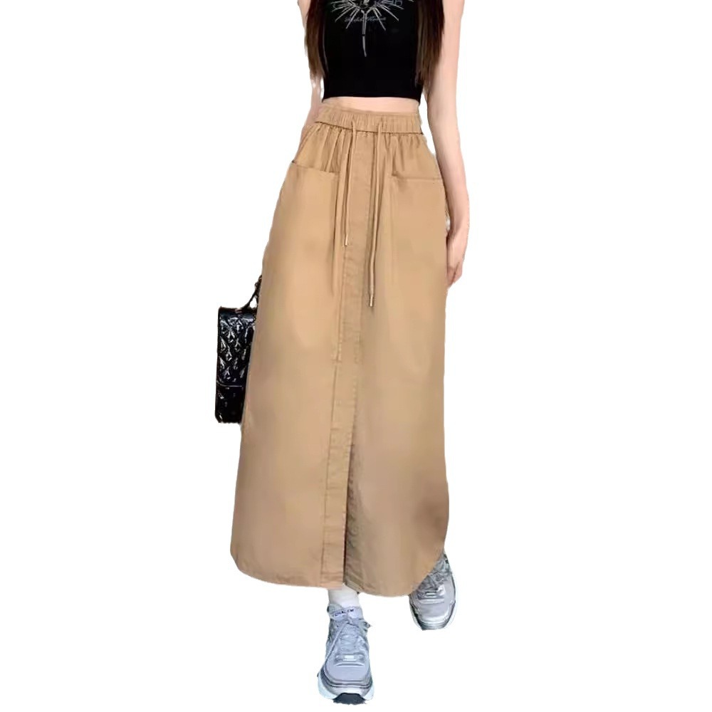 Skirts |  Womens Drawstring Midi Skirt Clothing Skirts