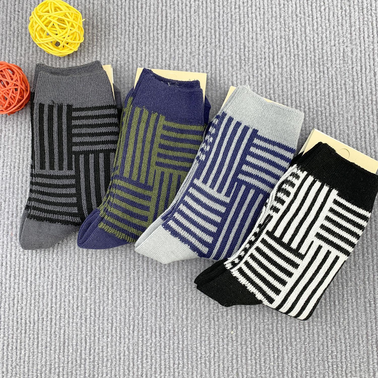 Socks & Tights |  Womens Geometric Striped Socks Accessories Socks & Tights