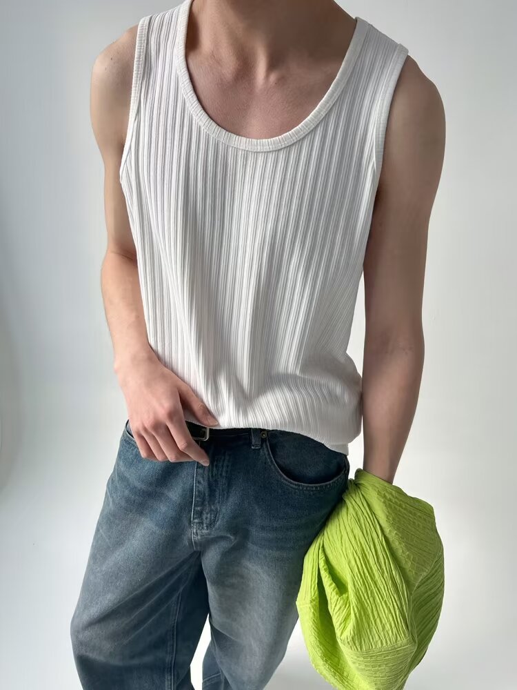 Sweaters & Cardigans |  Mens The Ribbed-Knit Tank Top Clothing Mens