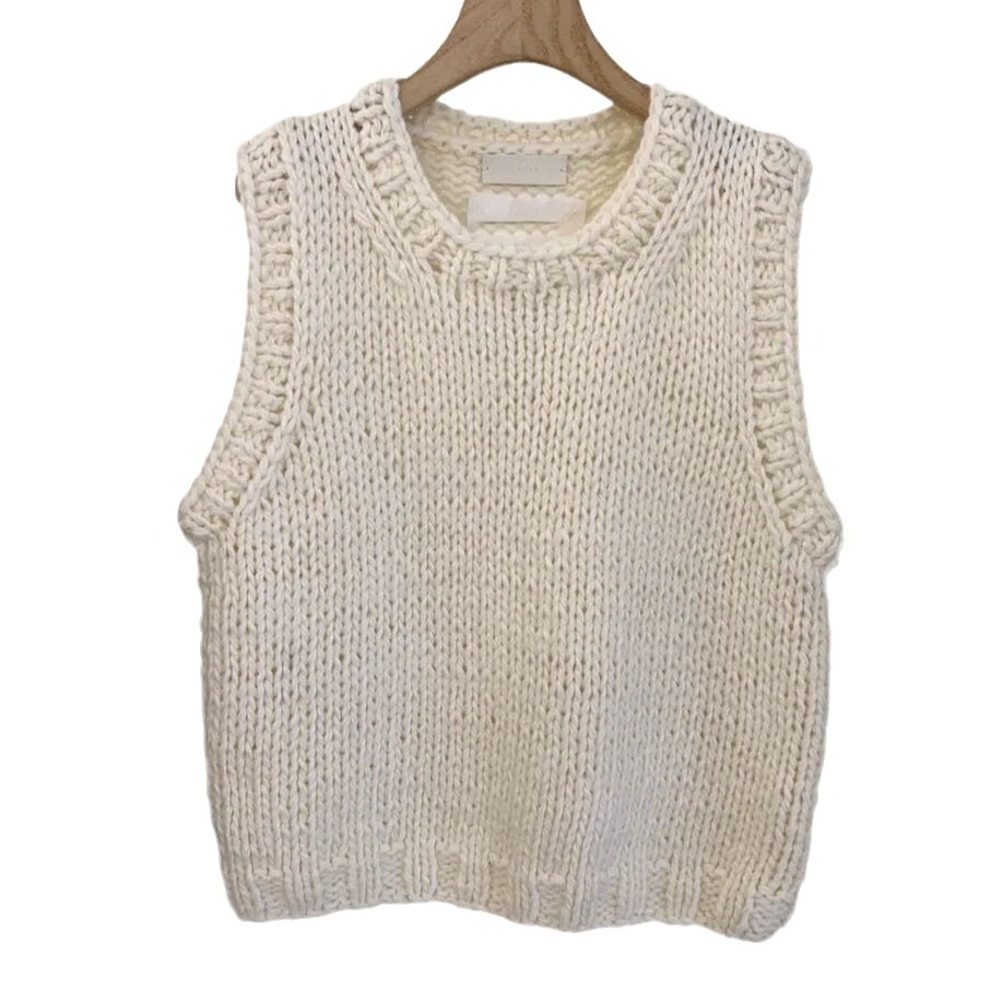 Sweaters & Cardigans |  Womens Chunky Knitted Tank Clothing Sweaters & Cardigans