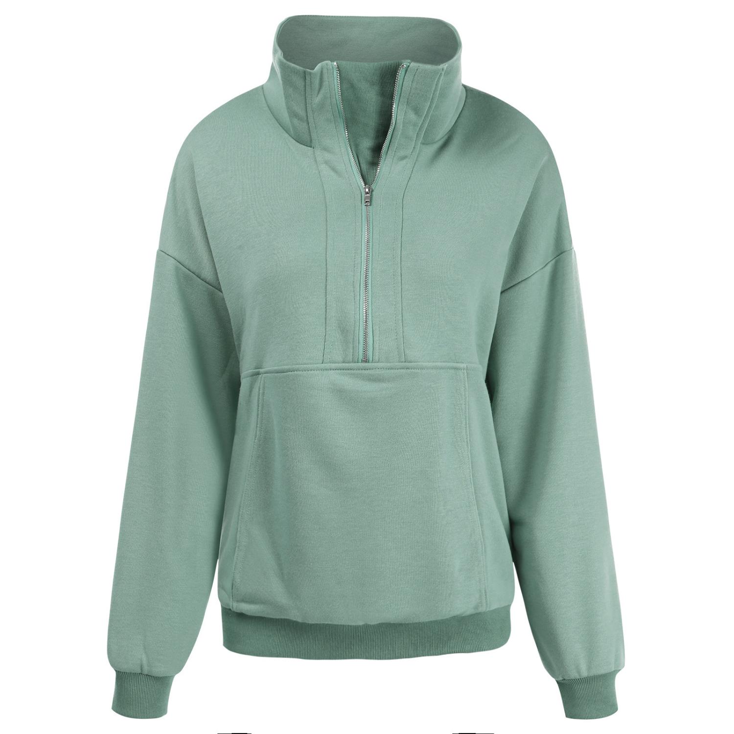 Sweatshirts & Hoodies |  Mens Collared Twill Half-Zip Sweatshirt Clothing Mens