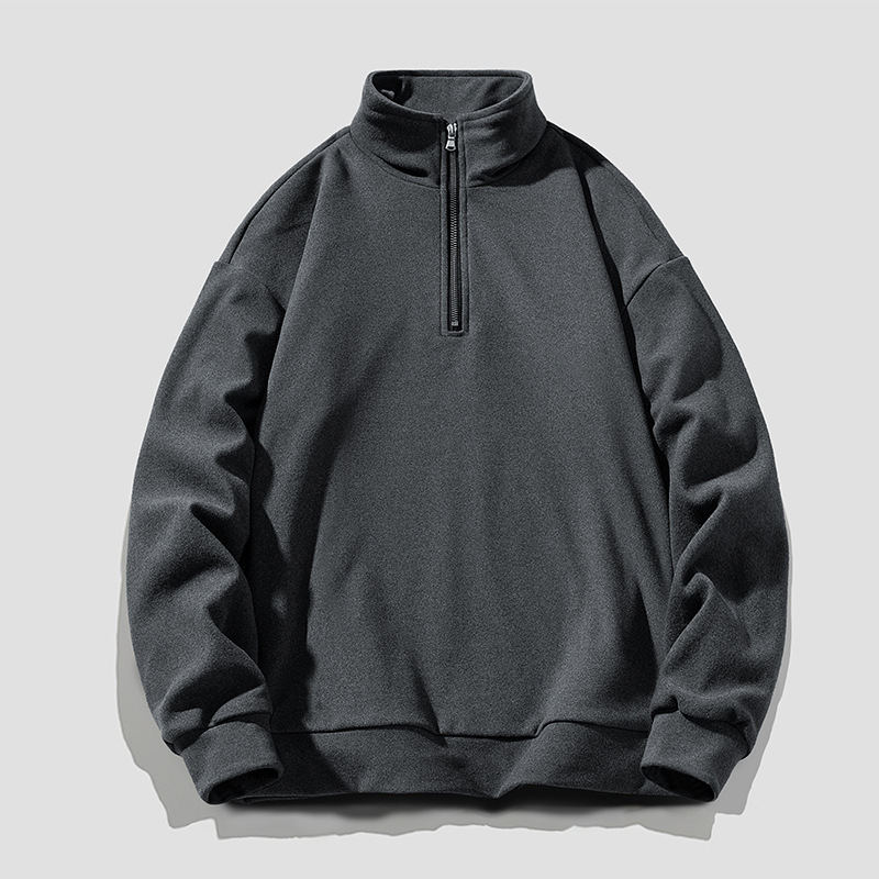 Sweatshirts & Hoodies |  Mens Oversized Scuba-Jersey Half-Zip Sweatshirt Clothing Mens