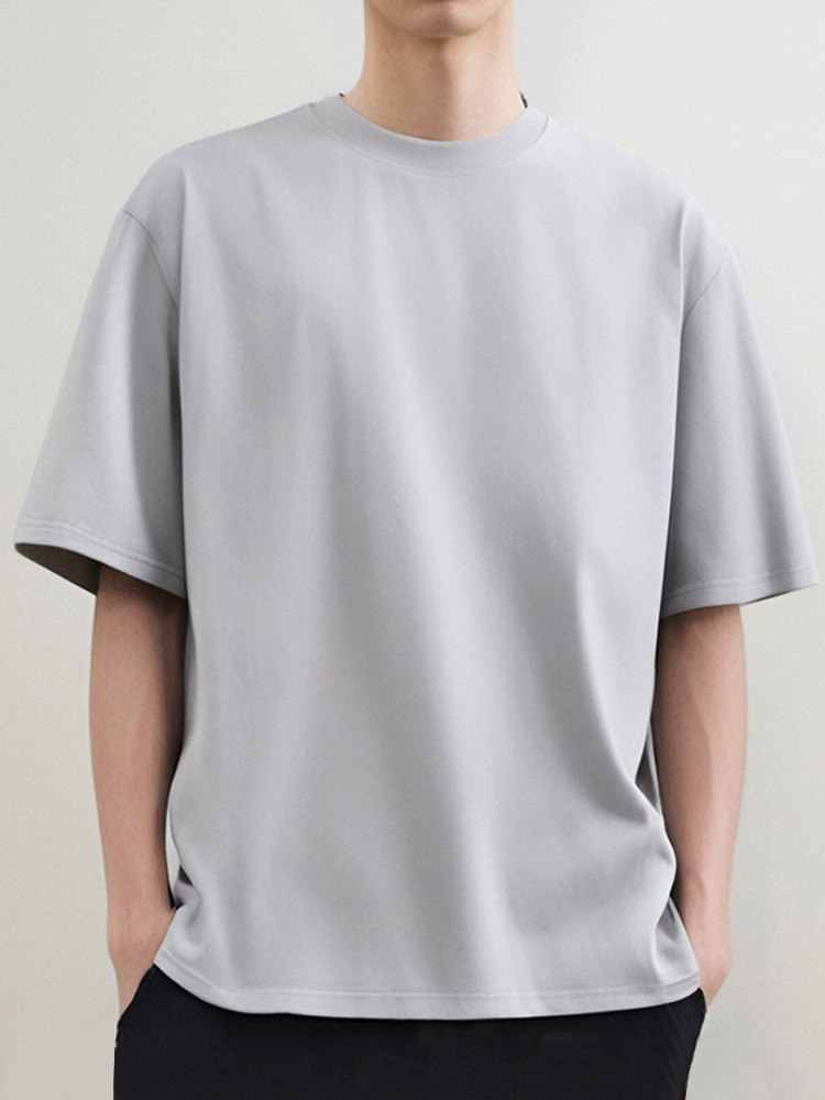 T-Shirts |  Mens Oversized Heavyweight Mock-Neck T-Shirt Clothing Mens